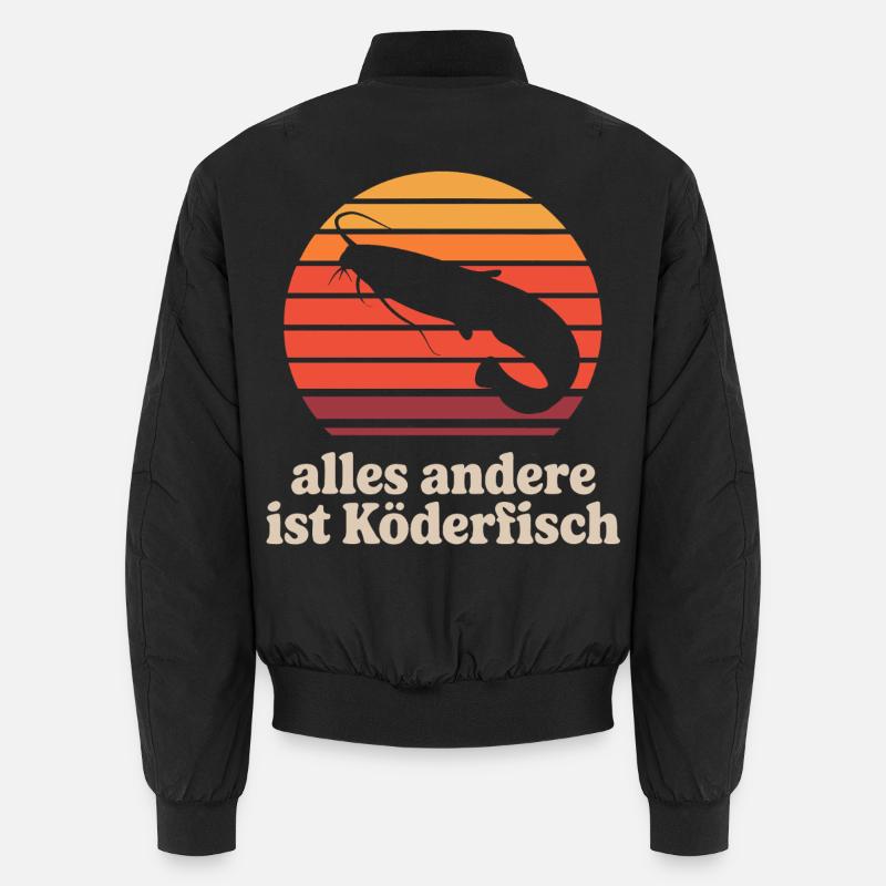 Wallerfischen_alles_andere_ist_Koederfisch_03 - Unisex Bomber Jacket - black