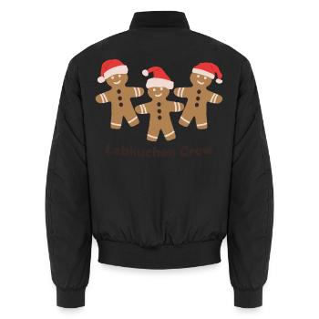 Gingerbread Crew - Pâtisserie de Noël entre amis - Bomber unisexe - noir - Dos - AI Model Male 185 light (185cm)