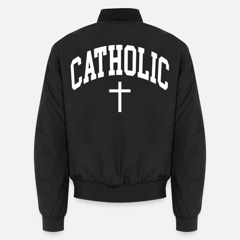 Katholisch Katholik Catholic - Unisex Bomberjacke - Schwarz