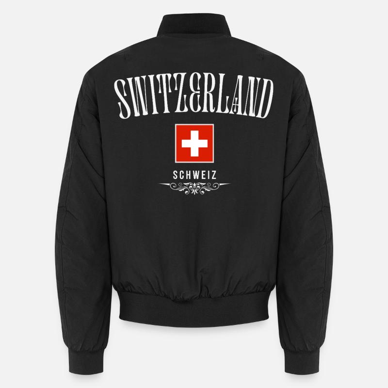 Flagge der Schweiz, Schweizer Stolz Unisex Bomberjacke