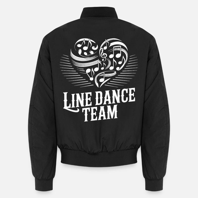 Heart Shape Line Dance Team Sheet Music Unisex Bomber Jacket