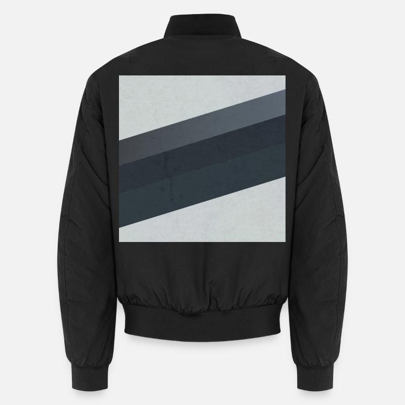 Scandi Geometric Art Grey Sand - Unisex Bomber Jacket - black