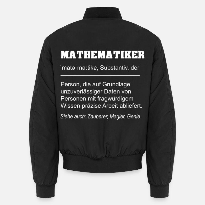 Définition du mathématicien - Bomber unisexe - noir
