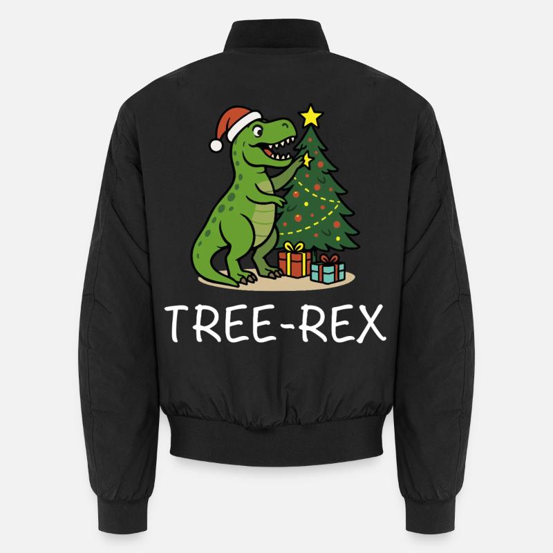 Tree-Rex – Dino Christmas Motif T-Rex - Unisex Bomber Jacket - black