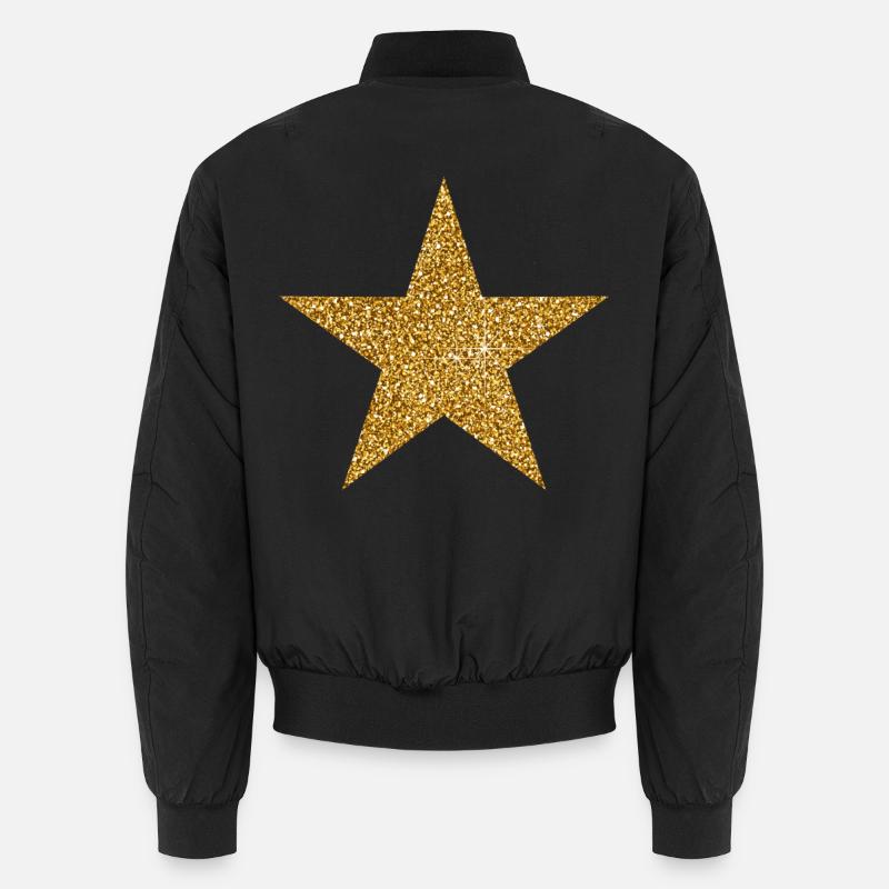 Étoile dorée vintage Étoile d’Étoile Étoile É Bomber unisexe