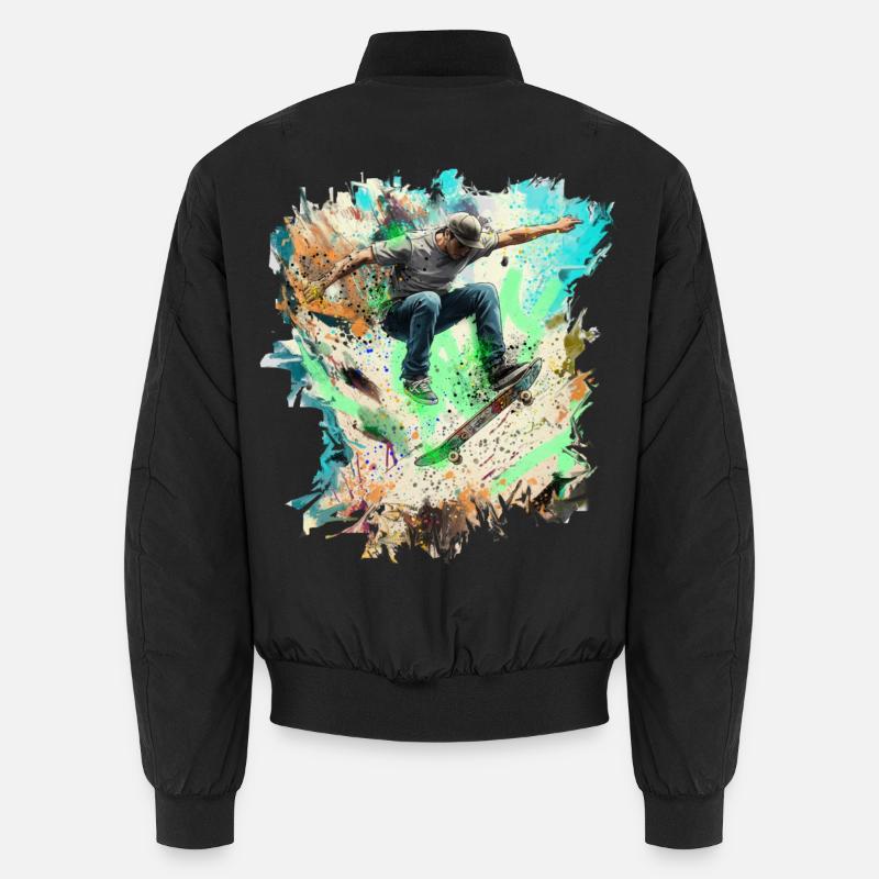 skateboarding - Unisex Bomber Jacket - black
