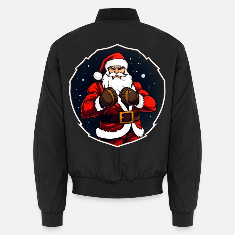 Weihnachten Fighter - Unisex Bomberjacke - Schwarz