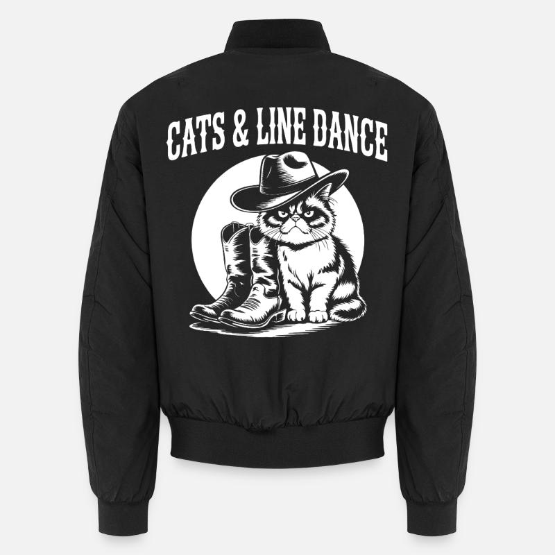 Katzen Line Dance Cowboy Unisex Bomberjacke