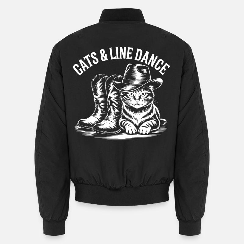 Cat Line Dance Cowboy Unisex Bomber Jacket