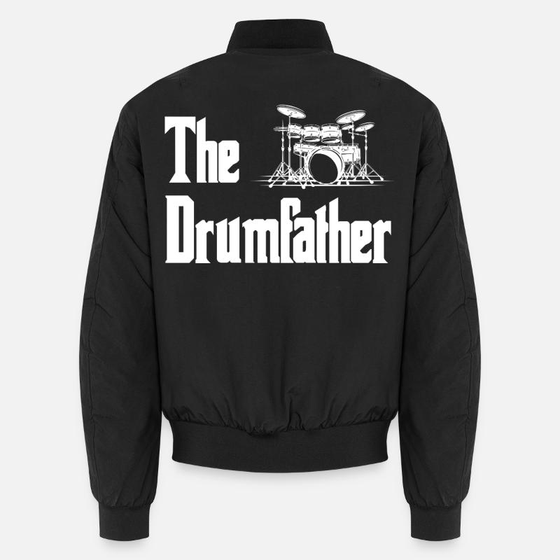 The Drummacher Drum Silhouette - Unisex Bomber Jacket - black