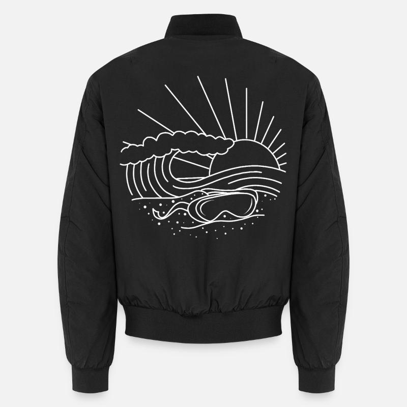 Sunset Wave Dance Unisex Bomber Jacket