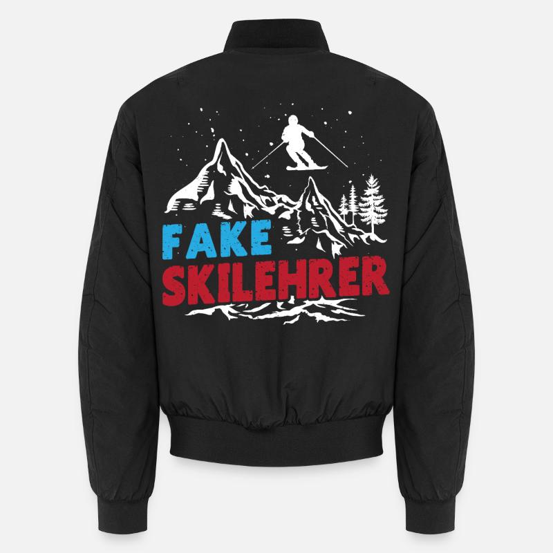 Ski Instructor FAKE SKI INSTRUCTOR Skiing Funny Unisex Bomber Jacket