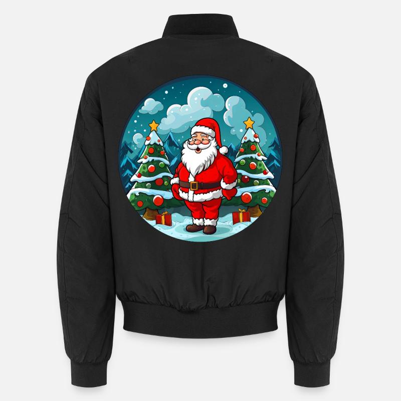 Süsser Weihnachtsmann - Unisex Bomberjacke - Schwarz