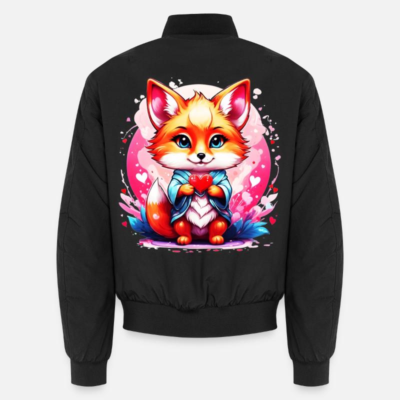Kawaii Chibi Fox Unisex Bomber Jacket