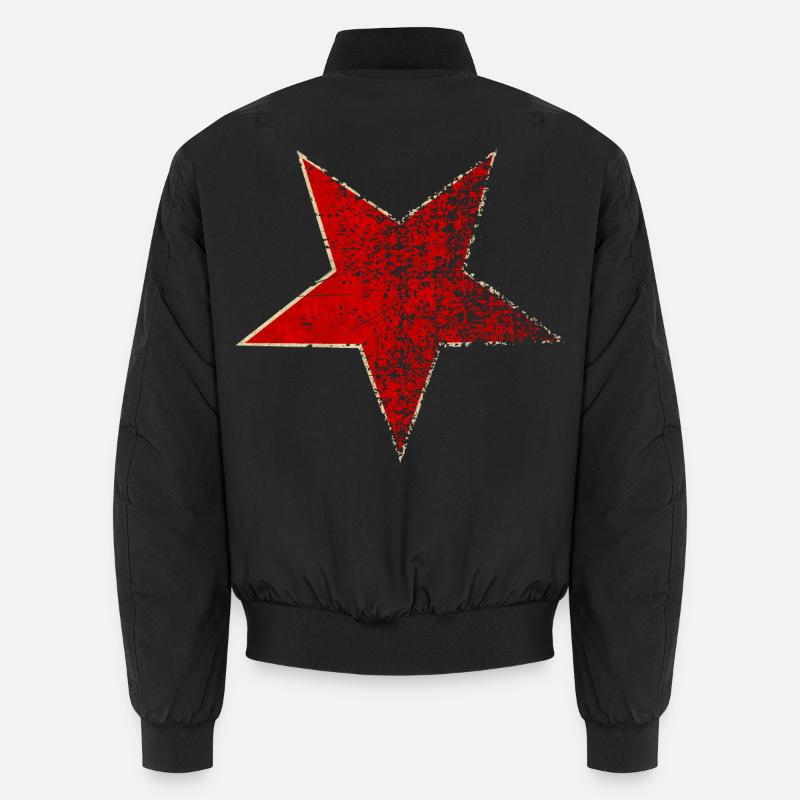 Vintage Star Roter Stern Unisex Bomberjacke