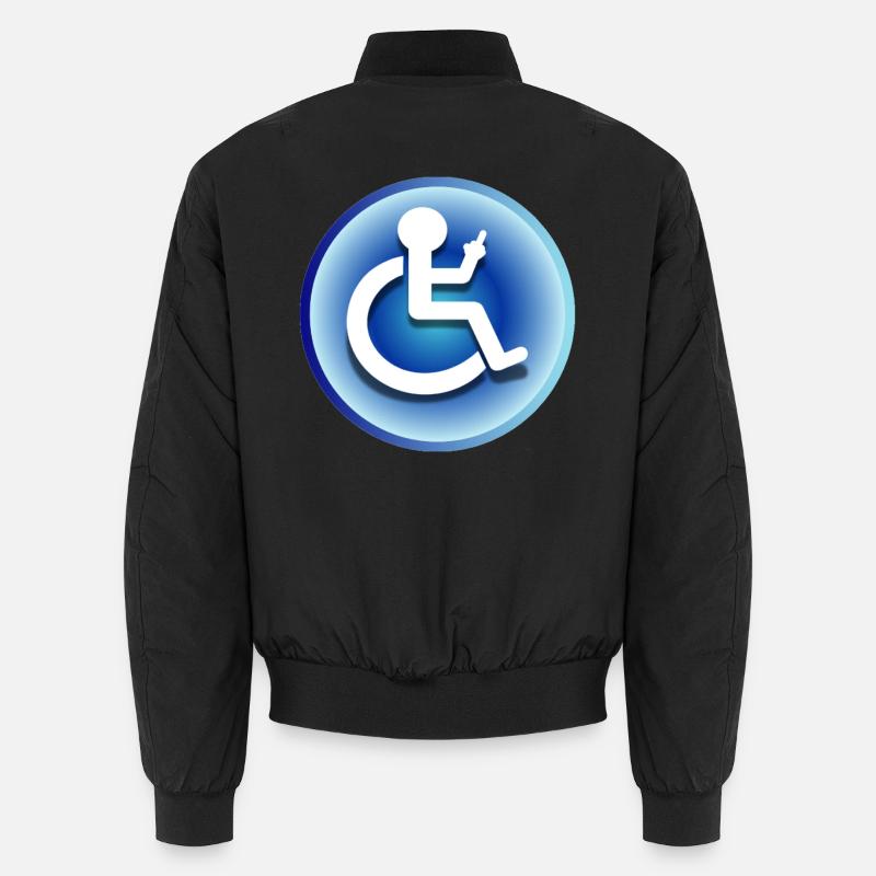 Für Rollstuhlfahrer mit Humor # - Unisex Bomberjacke - Schwarz
