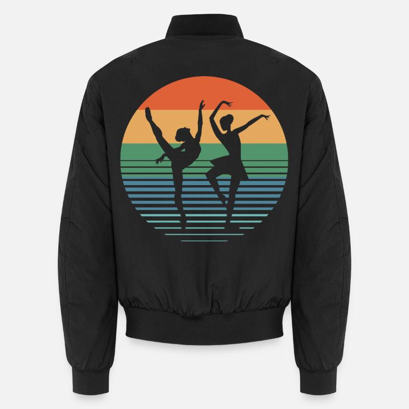 Duo de danse du coucher de soleil Bomber unisexe