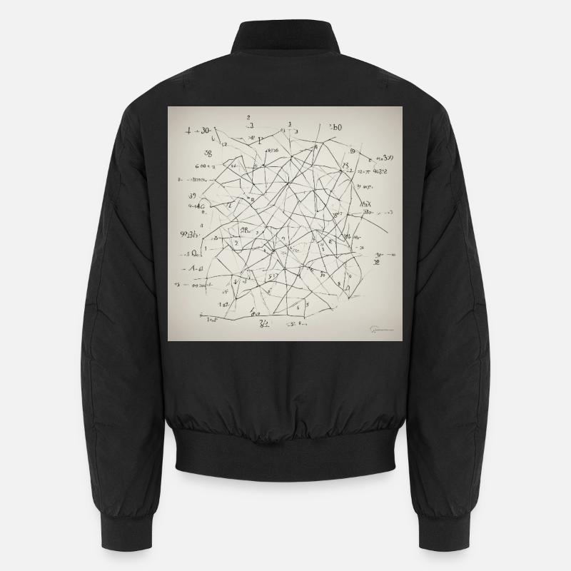 Abstract Neural Network - Unisex Bomber Jacket - black
