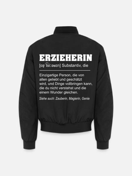 Erzieherin lustige Definition - Unisex Bomberjacke - Schwarz