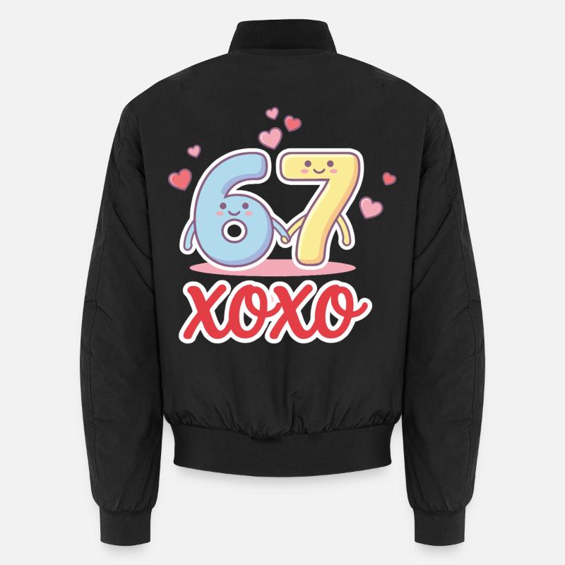 6 7 Sechs Sieben Valentinstag Meme Herz Niedlich  Unisex Bomberjacke