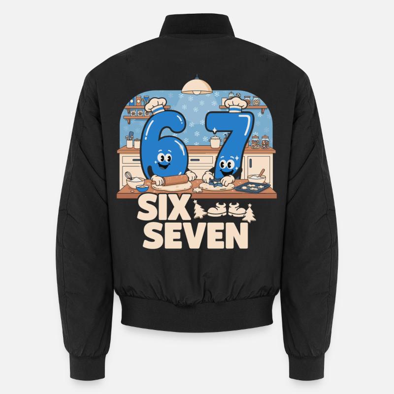 67 Memes Italian Funny Baking Gift - Unisex Bomber Jacket - black