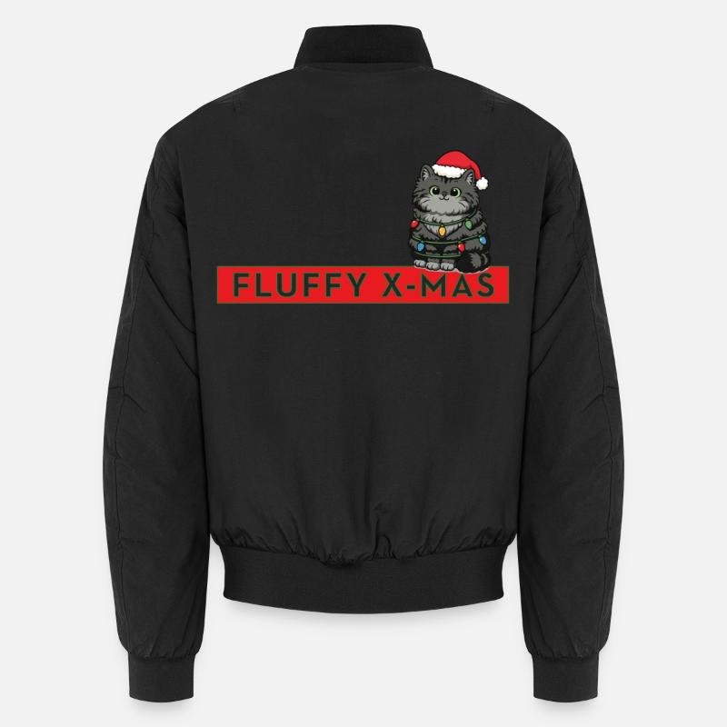 Noël duveteux – Noël chat mignon Bomber unisexe
