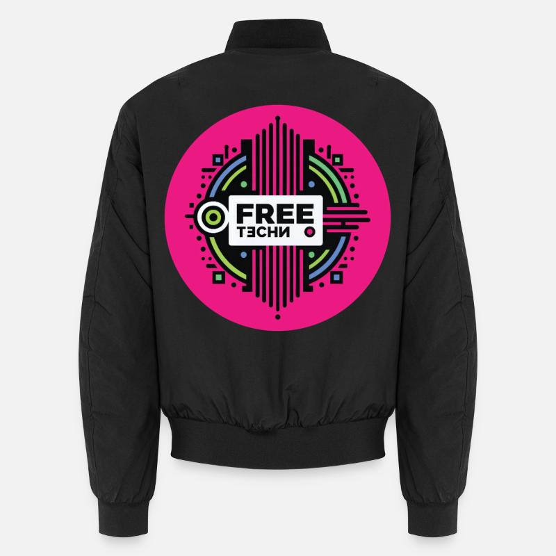FREE TECHNO #2 – lass uns reden. - Unisex Bomberjacke - Schwarz