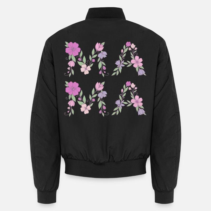 Mama Blumen Floral Schrift Beste Mutter Muttertag Unisex Bomberjacke
