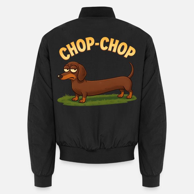 Dessin animé Dachshund Chop-Chop Bomber unisexe