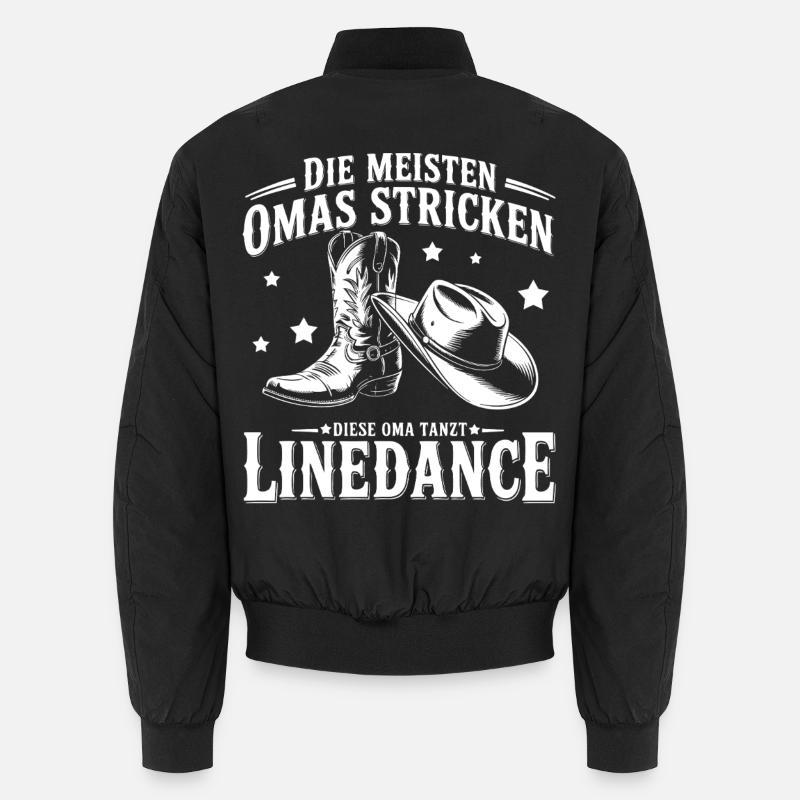 Grand-mère Dancing LineDance - Bomber unisexe - noir