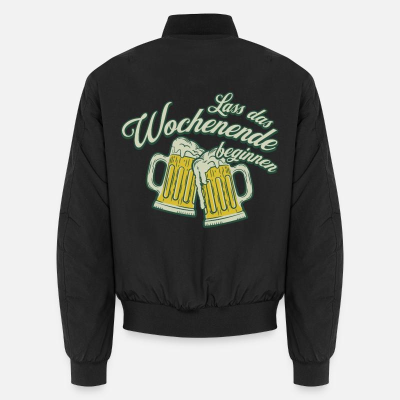 Wochenende Anstoßen Bier Alkohol Männer - Unisex Bomberjacke - Schwarz