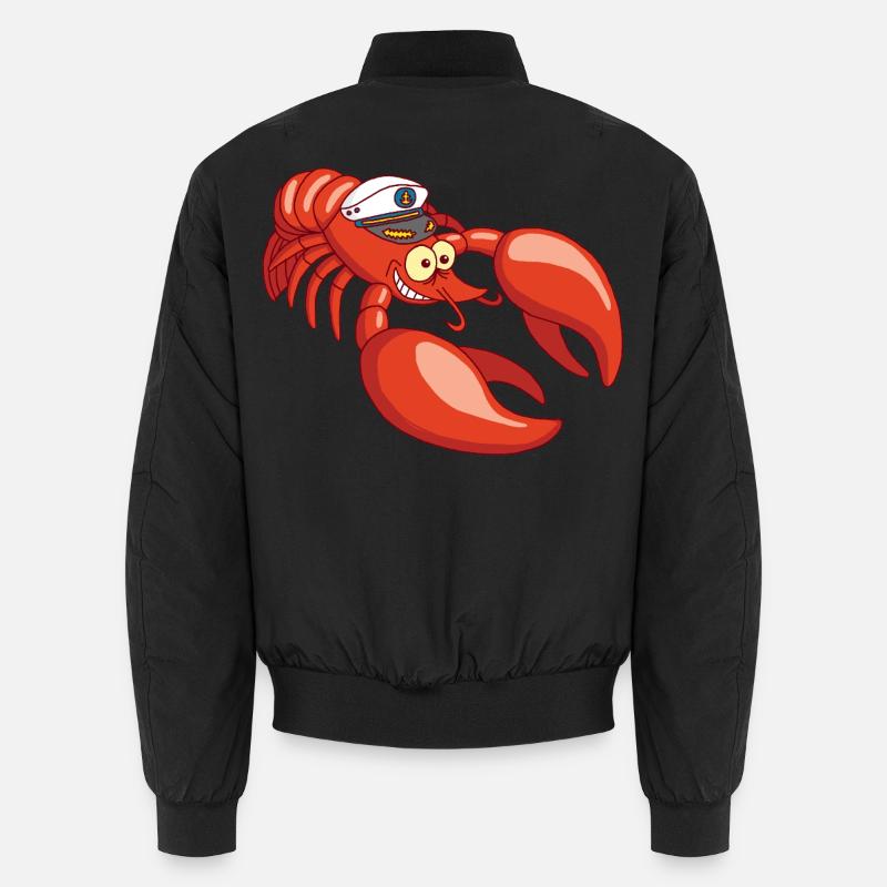 Captain Lobster - Unisex Bomber Jacket - black