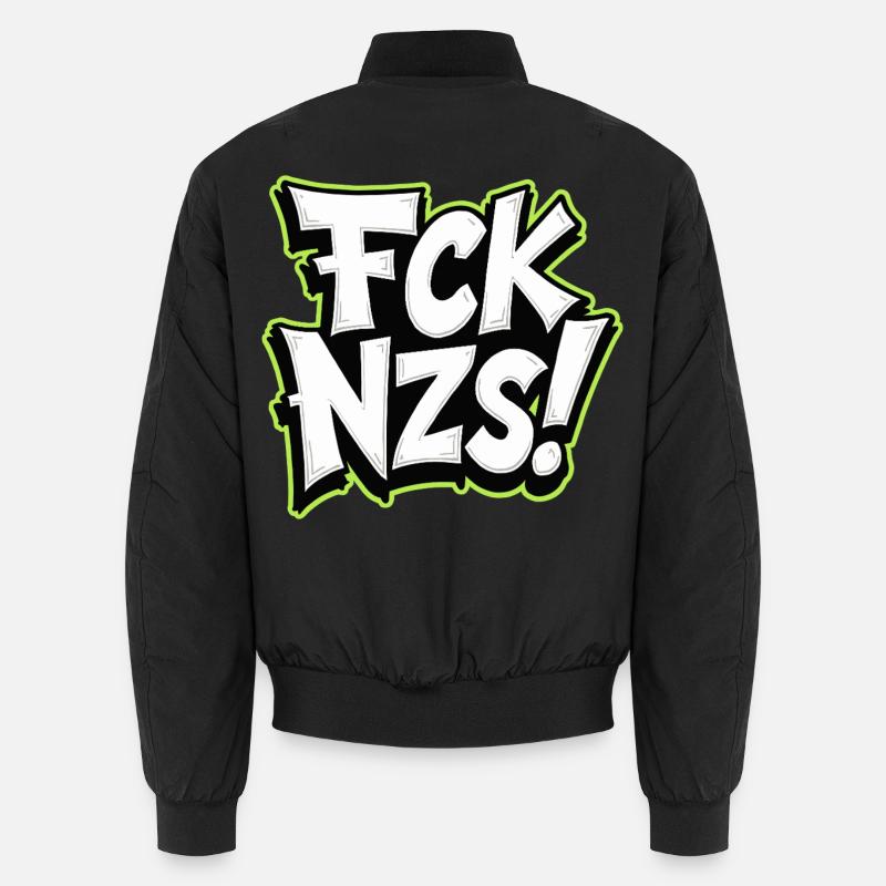 FCK NZS Statement against Racism - Unisex Bomber Jacket - black