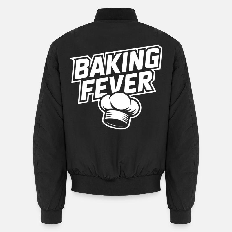 Baking Fever: Chef's Hat Design - Unisex Bomber Jacket - black
