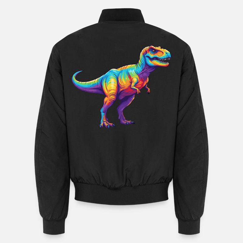 Aquarelle colorée T-Rex Rainbow Pop Art Bomber unisexe