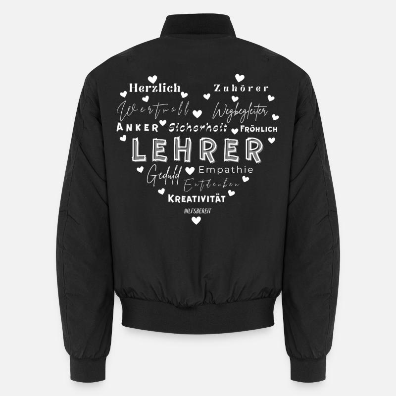 Farewell Gift Teacher - Unisex Bomber Jacket - black