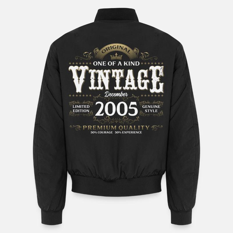 20e anniversaire Millésime Décembre 2005 Bomber unisexe