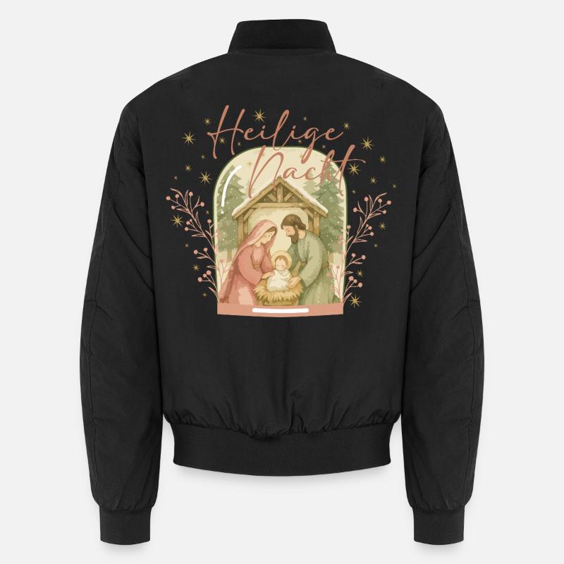 Scène de la Crèche de la Nuit Sainte Bomber unisexe
