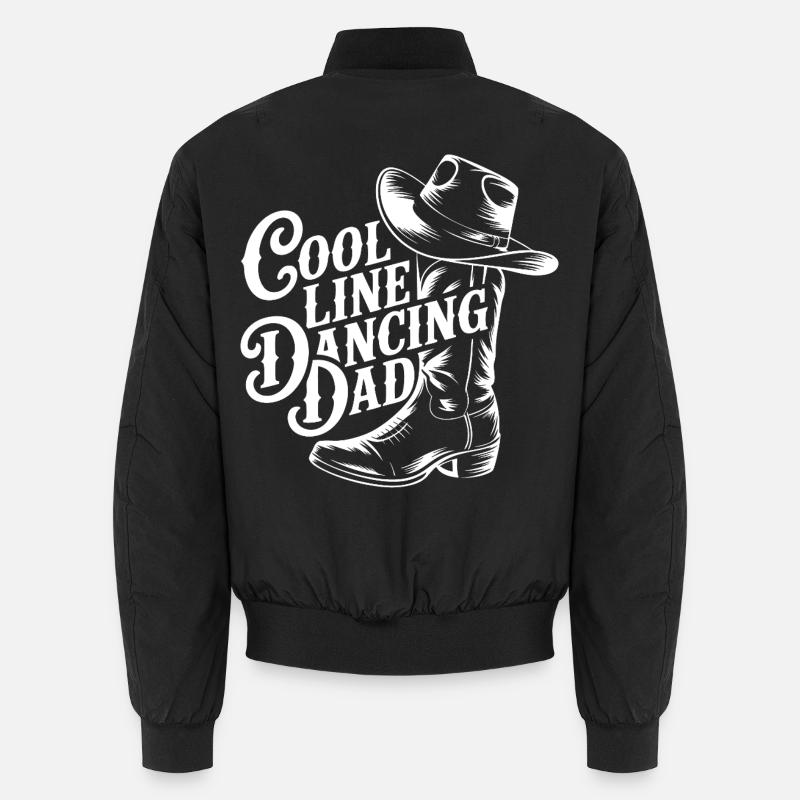 LineDance Dad Cowboy Style - Unisex Bomber Jacket - black