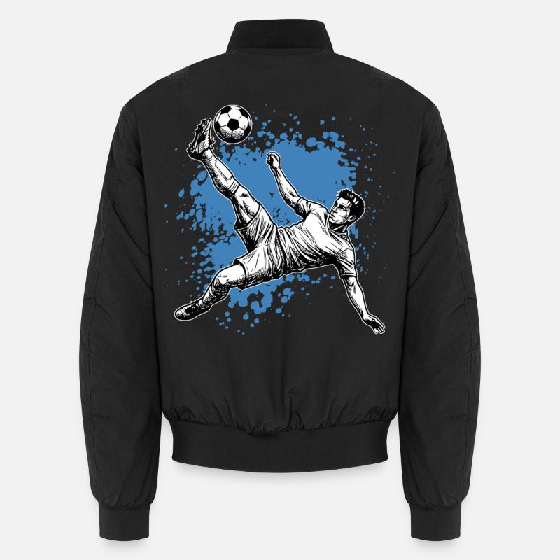 Fußball Schuss Fallrückzieher Tor Seitfallzieher Unisex Bomberjacke