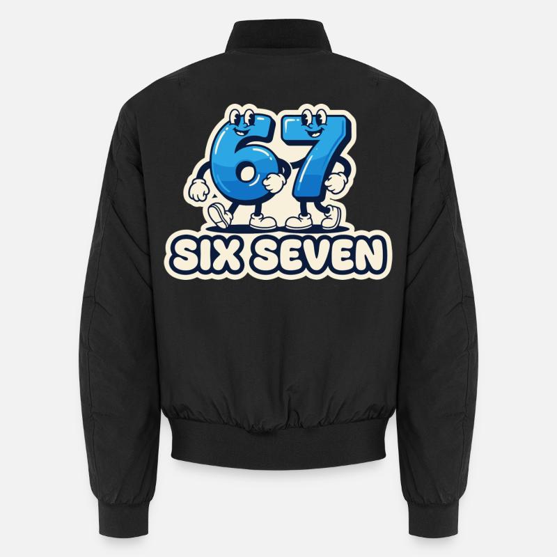 67 Meme Shirt – Six Seven Meme - Giacca bomber unisex - nero