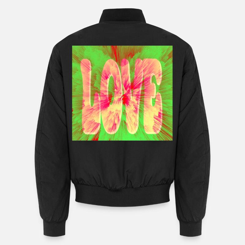 Love Neon Tie Dye Unisex Bomberjacke
