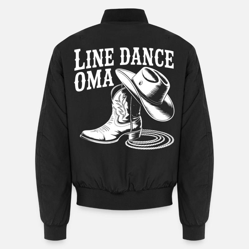 Line Dance Granny Cowboy Boots Unisex Bomber Jacket