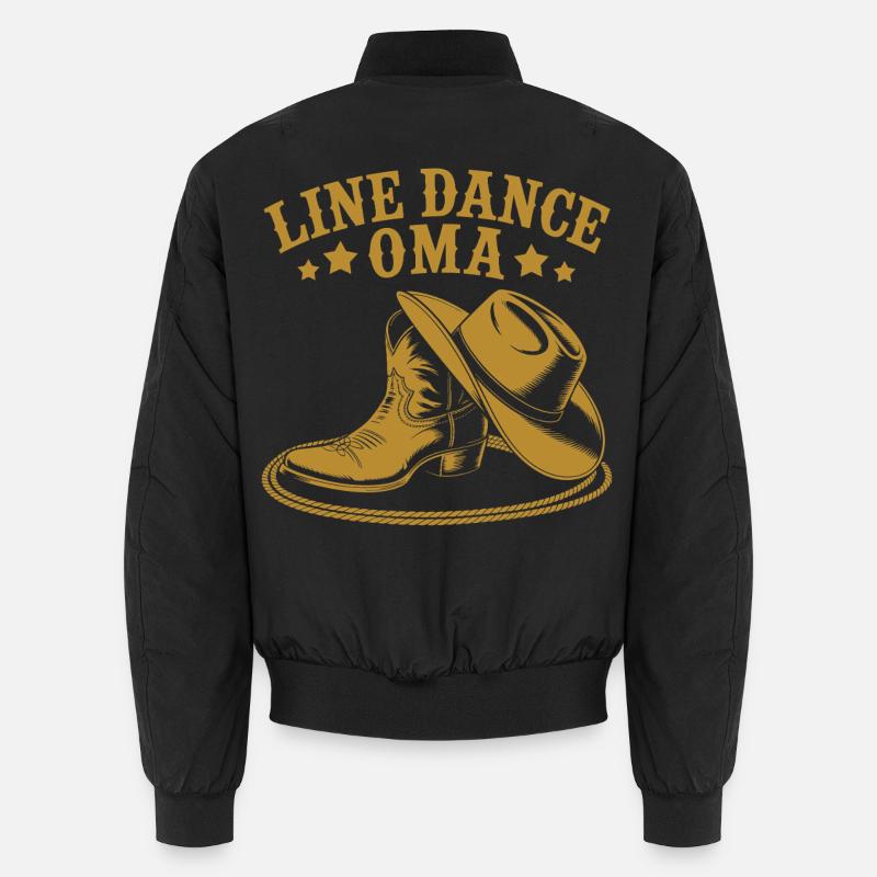 Line Dance Granny Boots - Unisex Bomber Jacket - black