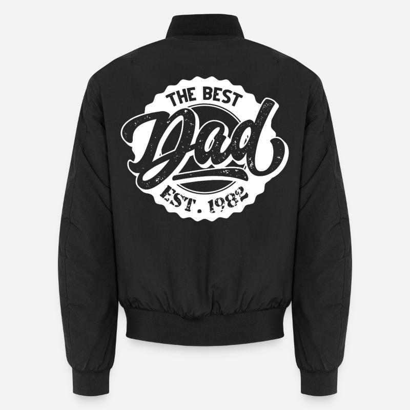 Le Meilleur Papa EST 1982 - Bomber unisexe - noir