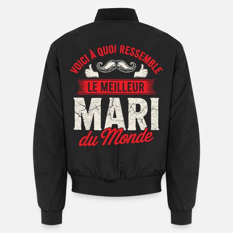 Die Botschaft des besten Ehemanns der Welt für ihren Ehemann Unisex Bomberjacke