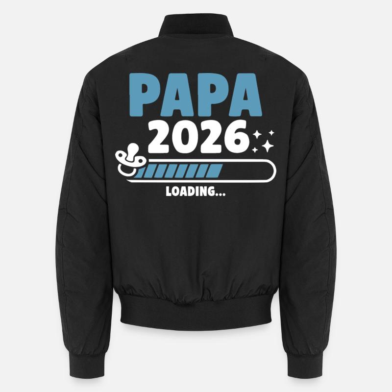 Papa 2026 Loading... - Unisex Bomberjacke - Schwarz