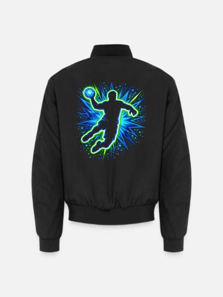 Handballer Handball Kinder Jungen Handballspieler - Unisex Bomberjacke - Schwarz