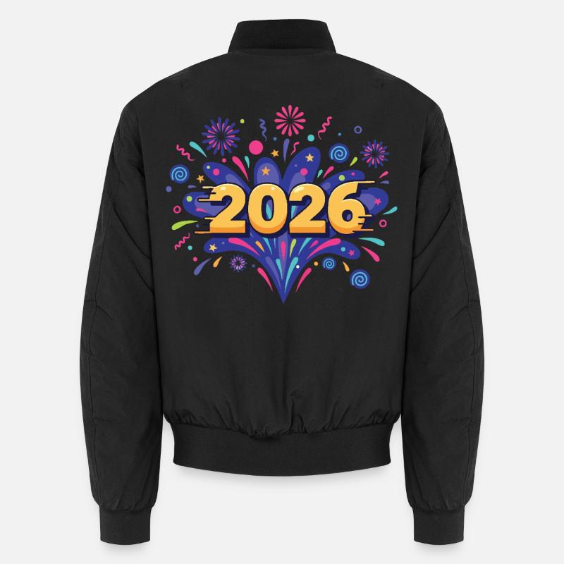 2026 Feuerwerksfeier Silvesterabend - Unisex Bomberjacke - Schwarz