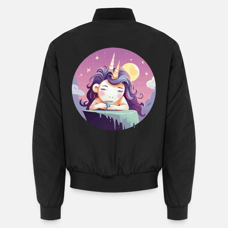 Mondtee Einhorn am Abend Unisex Bomberjacke